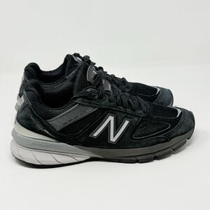 New Balance 990v5 Running Shoes Sneakers Womens 6.5 Black Suede Mesh USA Made